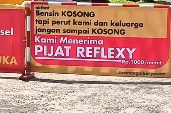 Stok BBM Shell Kosong Petugas Tawarkan Jasa Pijat Refleksi Rp 1.000 Per Menit